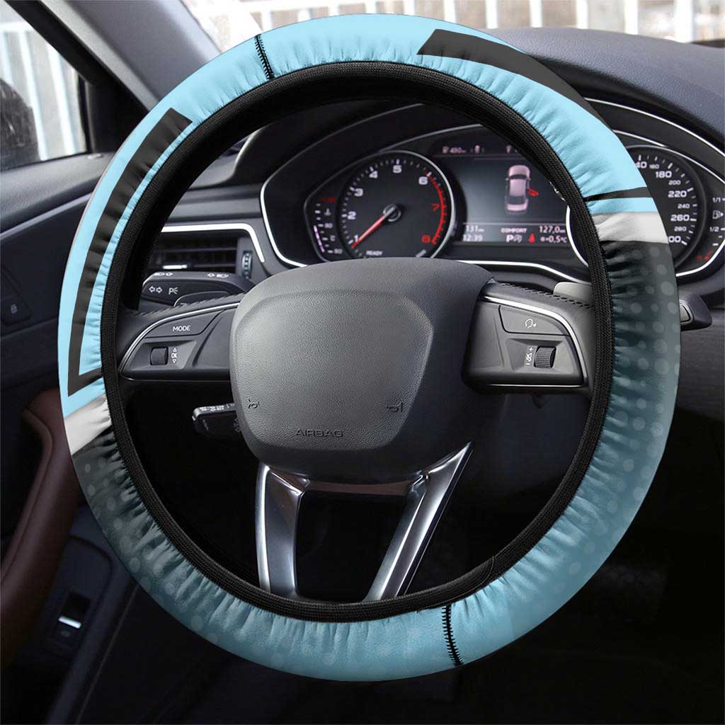 Kasumi Miwa Steering Wheel Cover Blue Gradient Anime Style