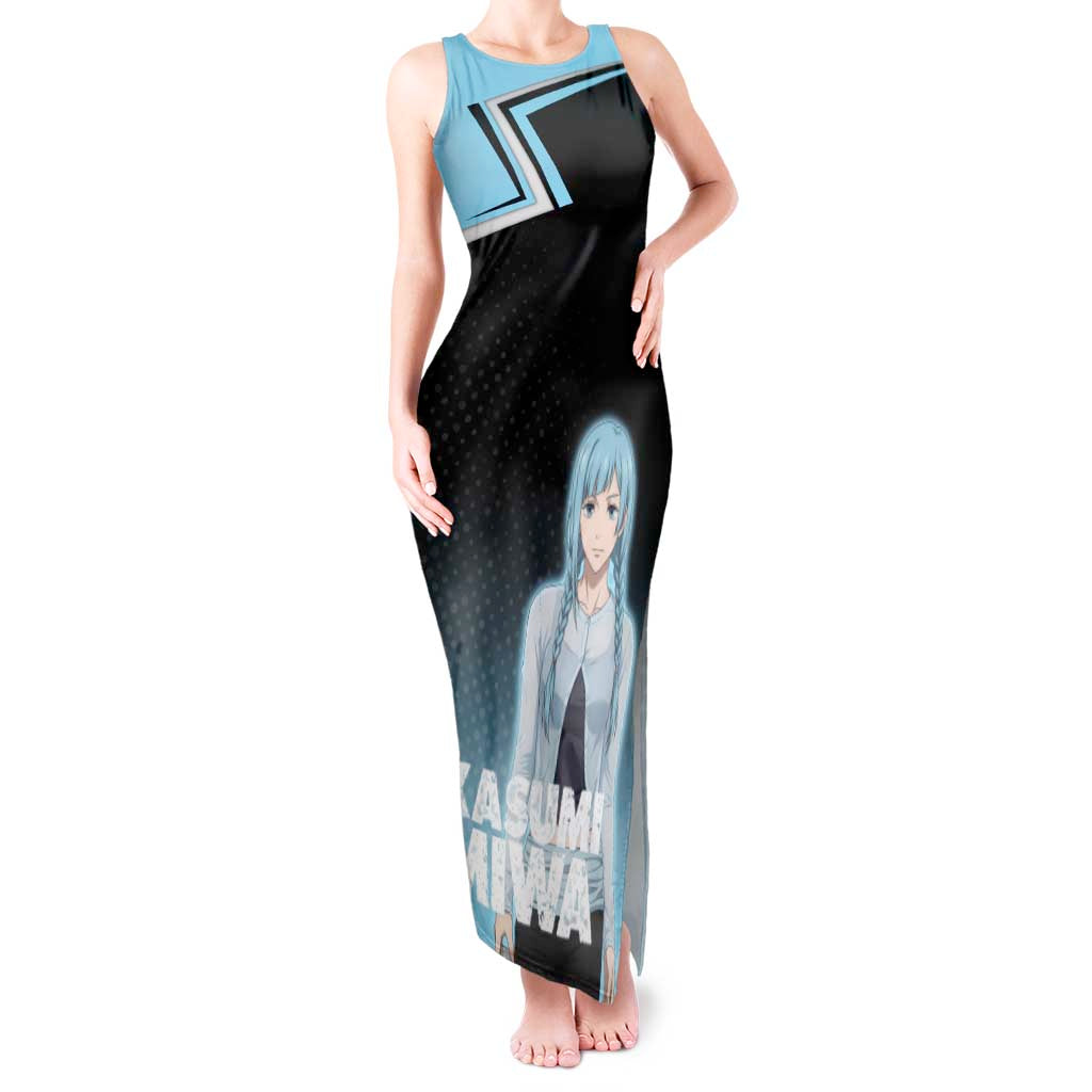 Kasumi Miwa Tank Maxi Dress Blue Gradient Anime Style