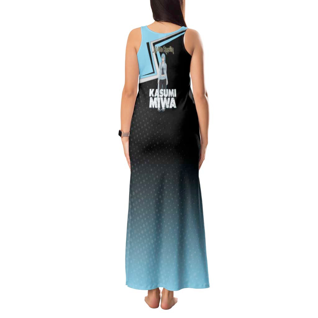 Kasumi Miwa Tank Maxi Dress Blue Gradient Anime Style