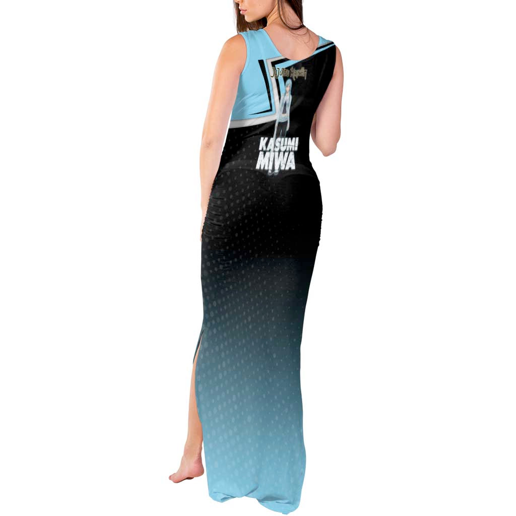 Kasumi Miwa Tank Maxi Dress Blue Gradient Anime Style