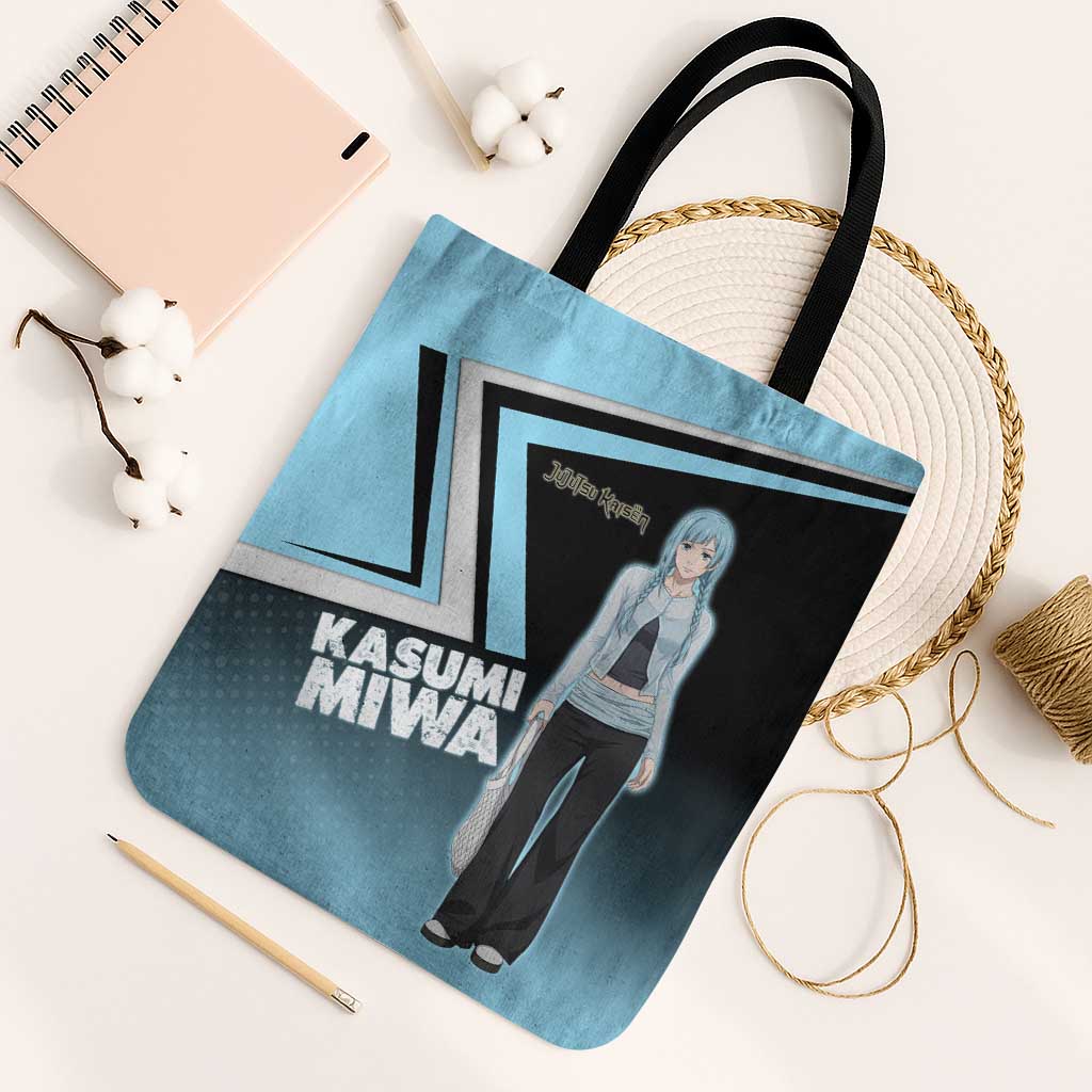 Kasumi Miwa Tote Bag Blue Gradient Anime Style