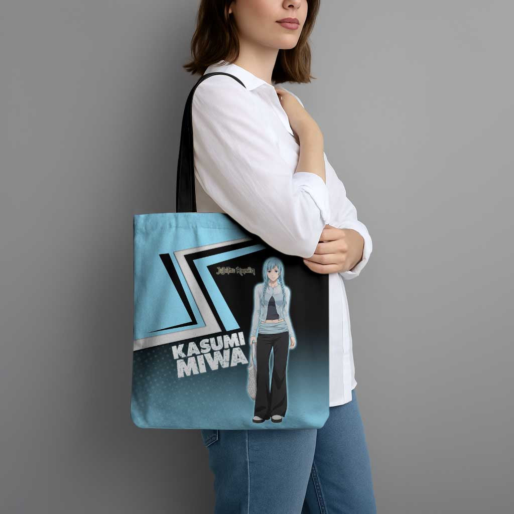 Kasumi Miwa Tote Bag Blue Gradient Anime Style