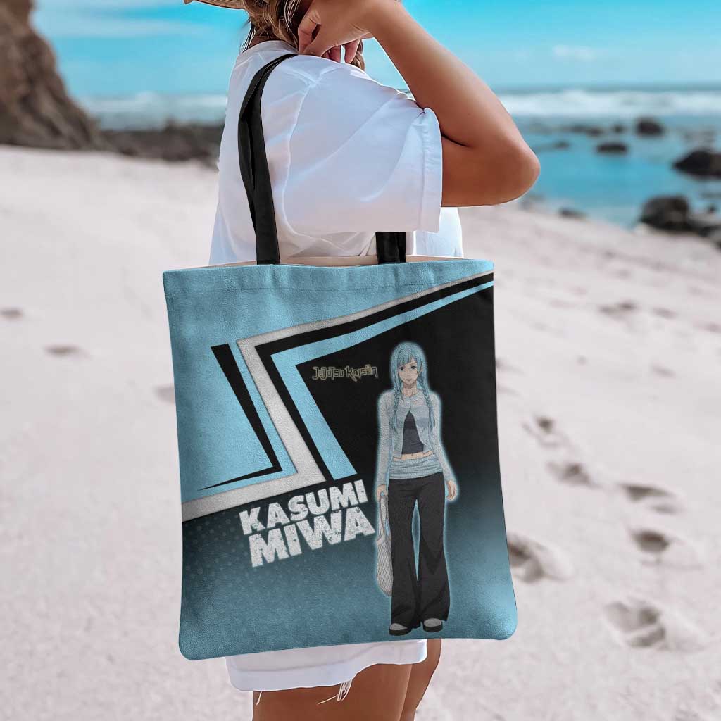 Kasumi Miwa Tote Bag Blue Gradient Anime Style