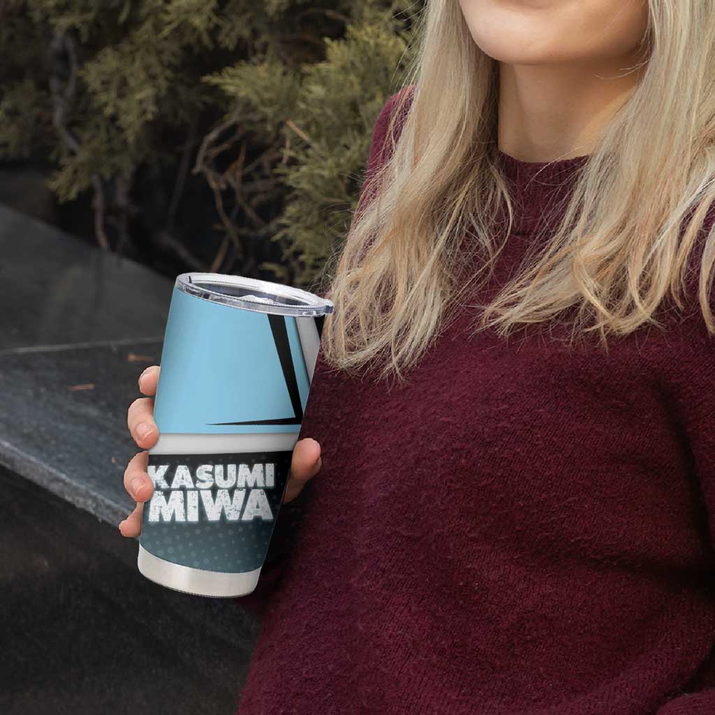 Kasumi Miwa Tumbler Cup Blue Gradient Anime Style