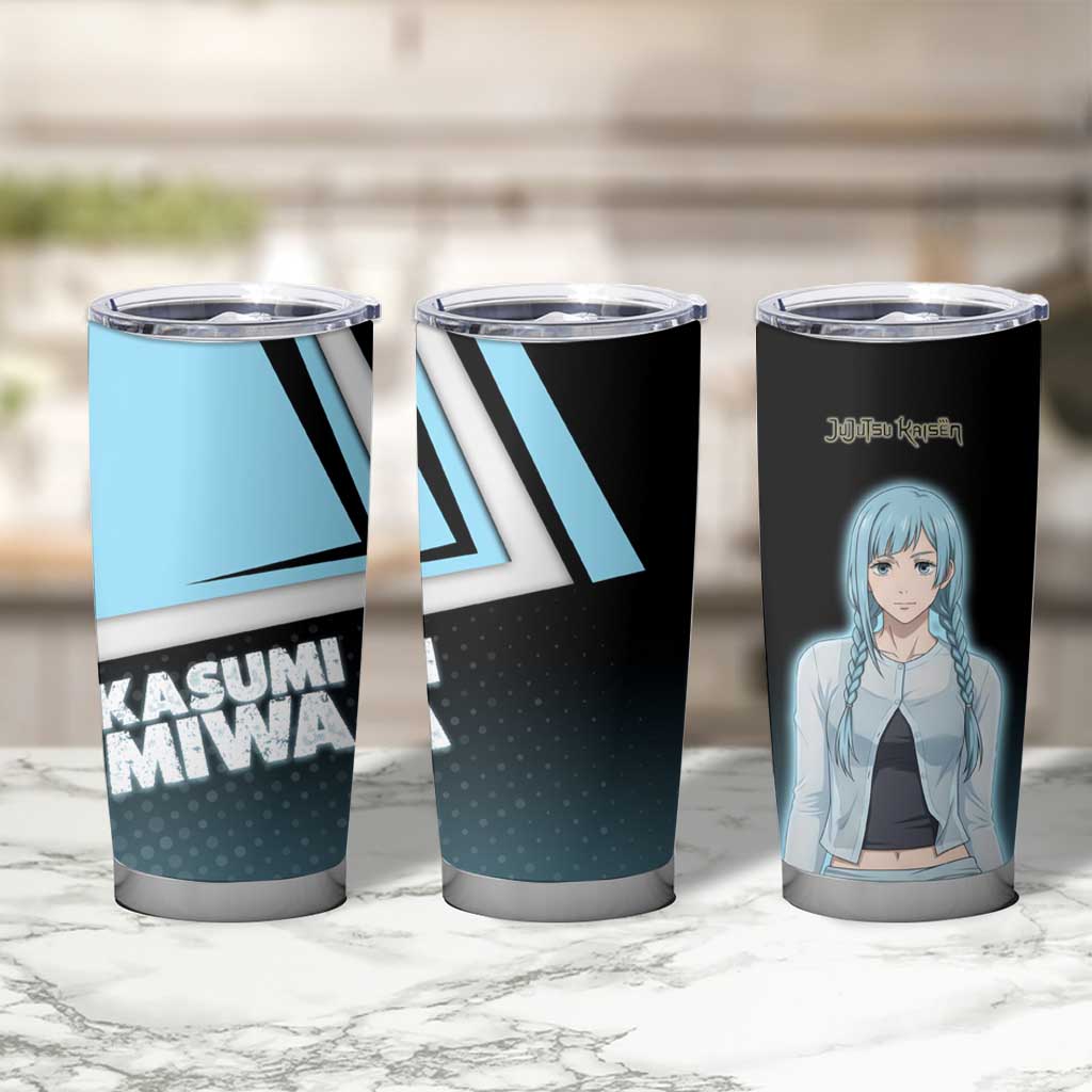 Kasumi Miwa Tumbler Cup Blue Gradient Anime Style