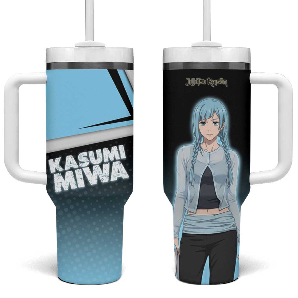 Kasumi Miwa Tumbler With Handle Blue Gradient Anime Style