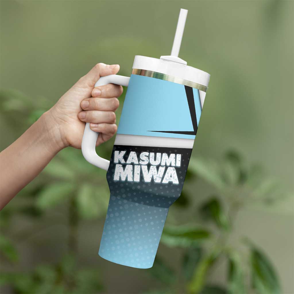 Kasumi Miwa Tumbler With Handle Blue Gradient Anime Style