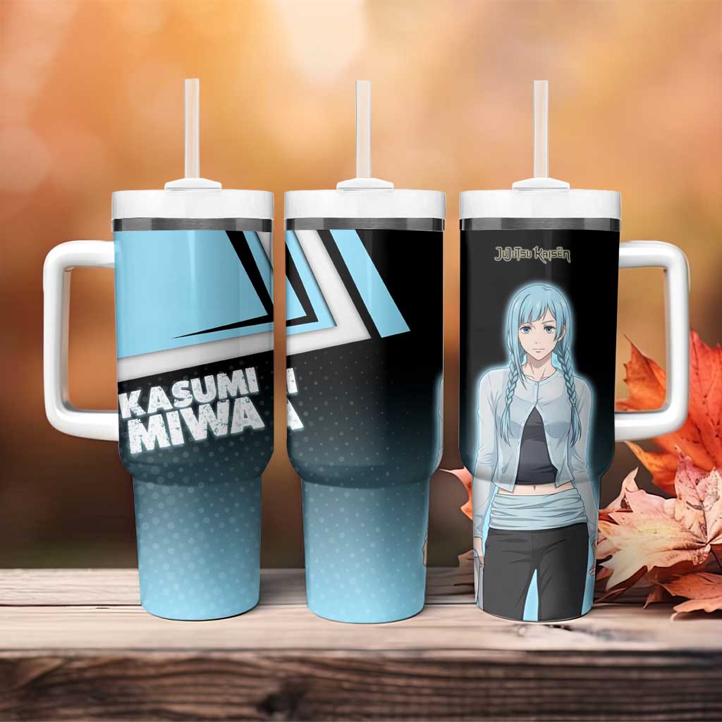 Kasumi Miwa Tumbler With Handle Blue Gradient Anime Style