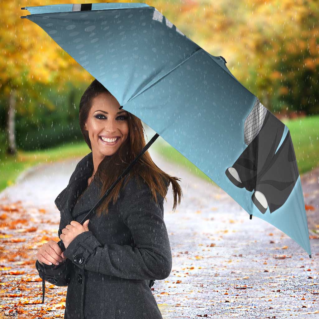 Kasumi Miwa Umbrella Blue Gradient Anime Style