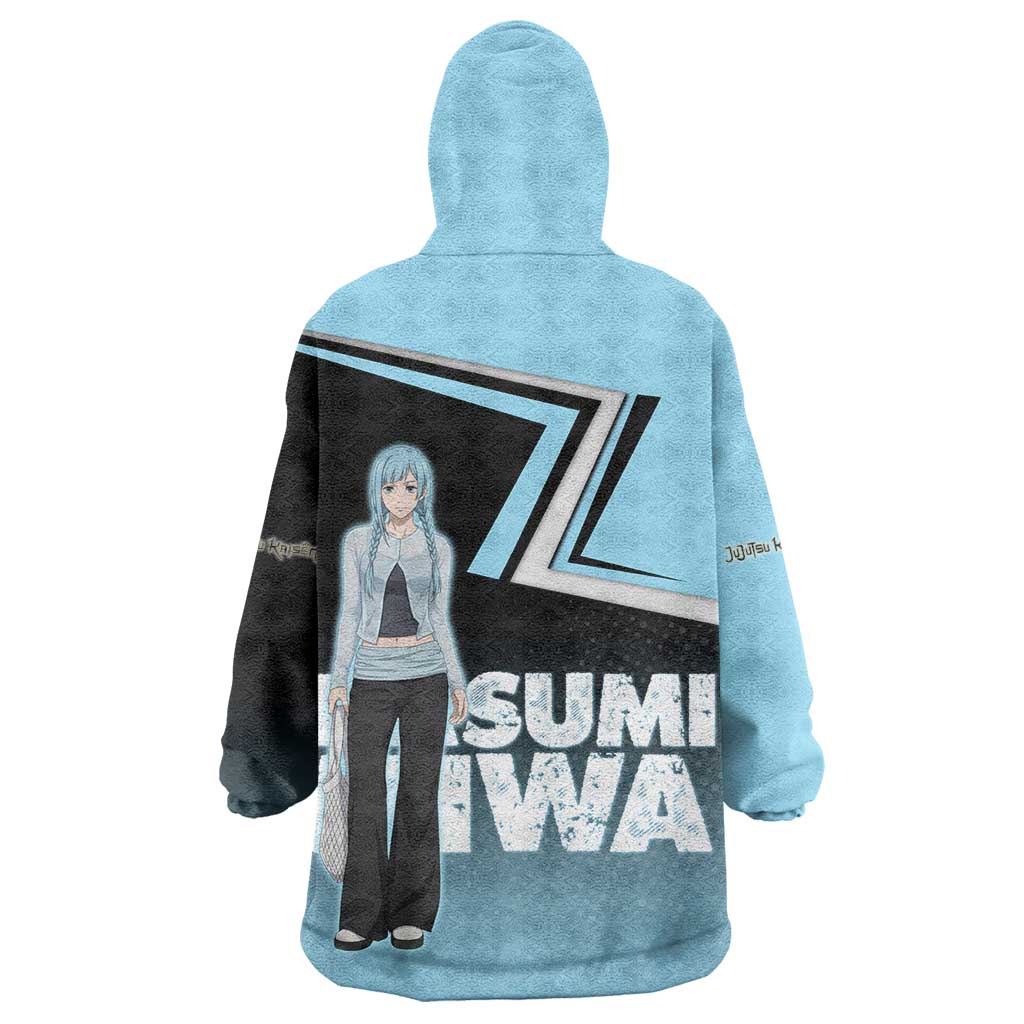 Kasumi Miwa Wearable Blanket Hoodie Blue Gradient Anime Style