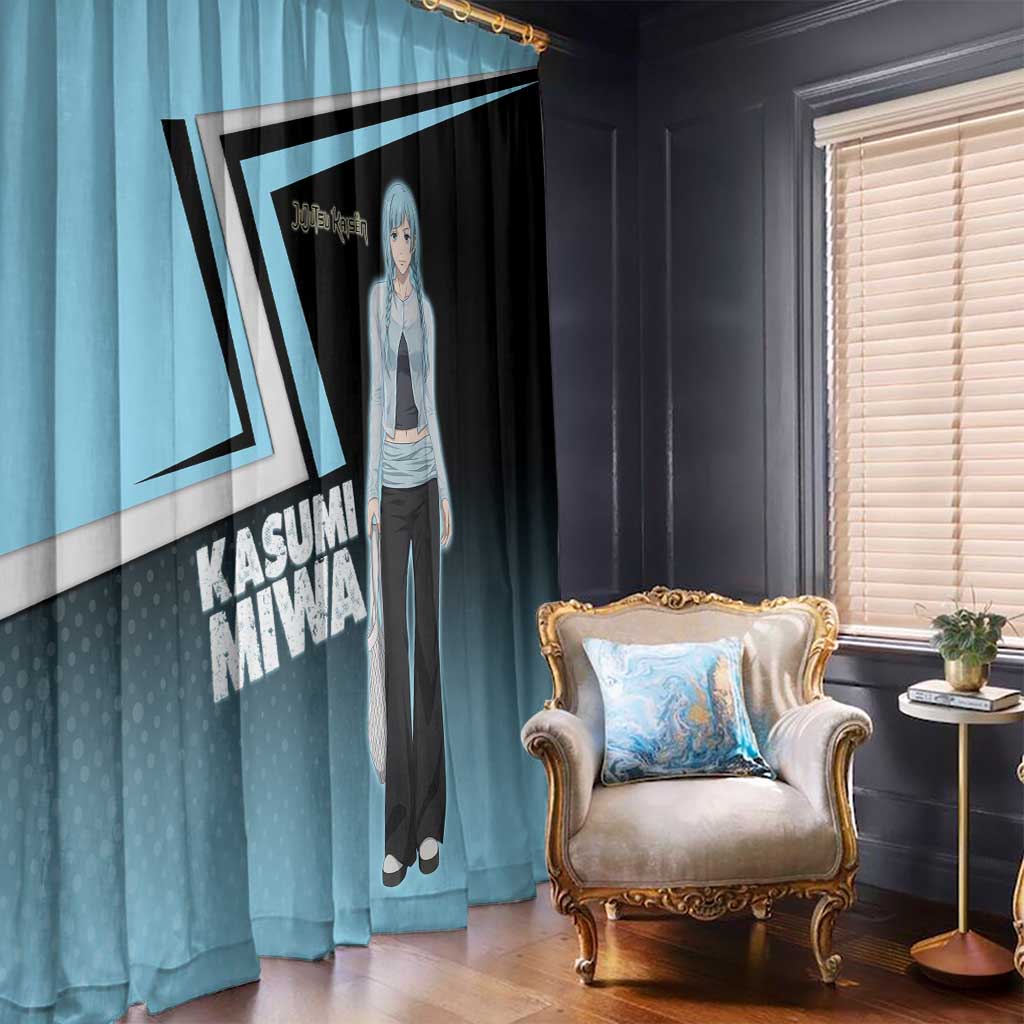 Kasumi Miwa Window Curtain Blue Gradient Anime Style