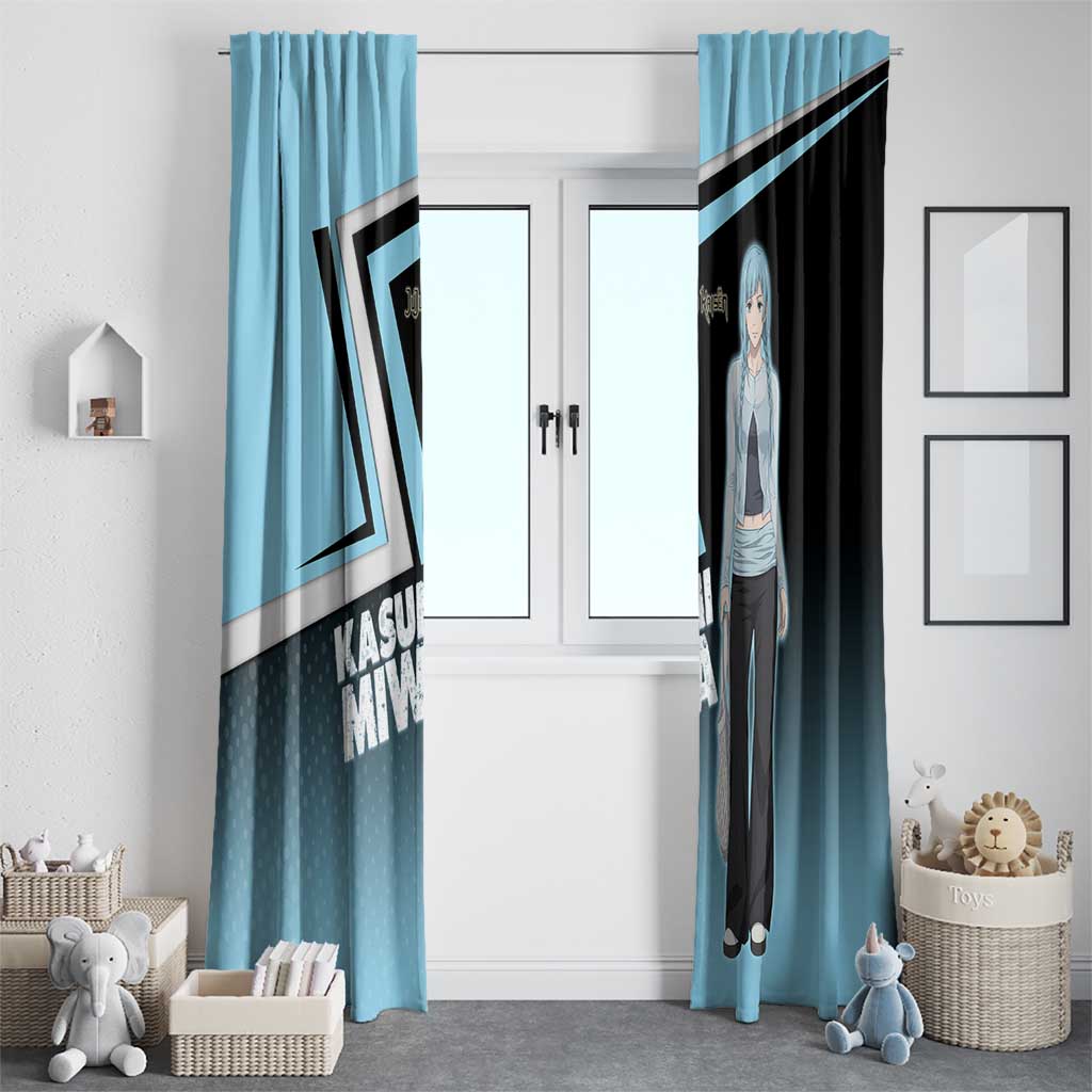Kasumi Miwa Window Curtain Blue Gradient Anime Style