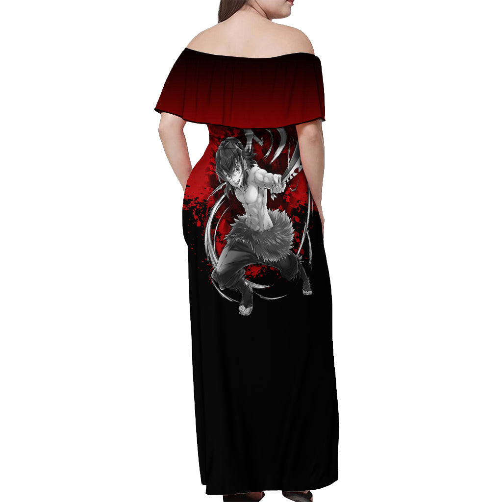 Inosuke - Japan Art Off Shoulder Maxi Dress