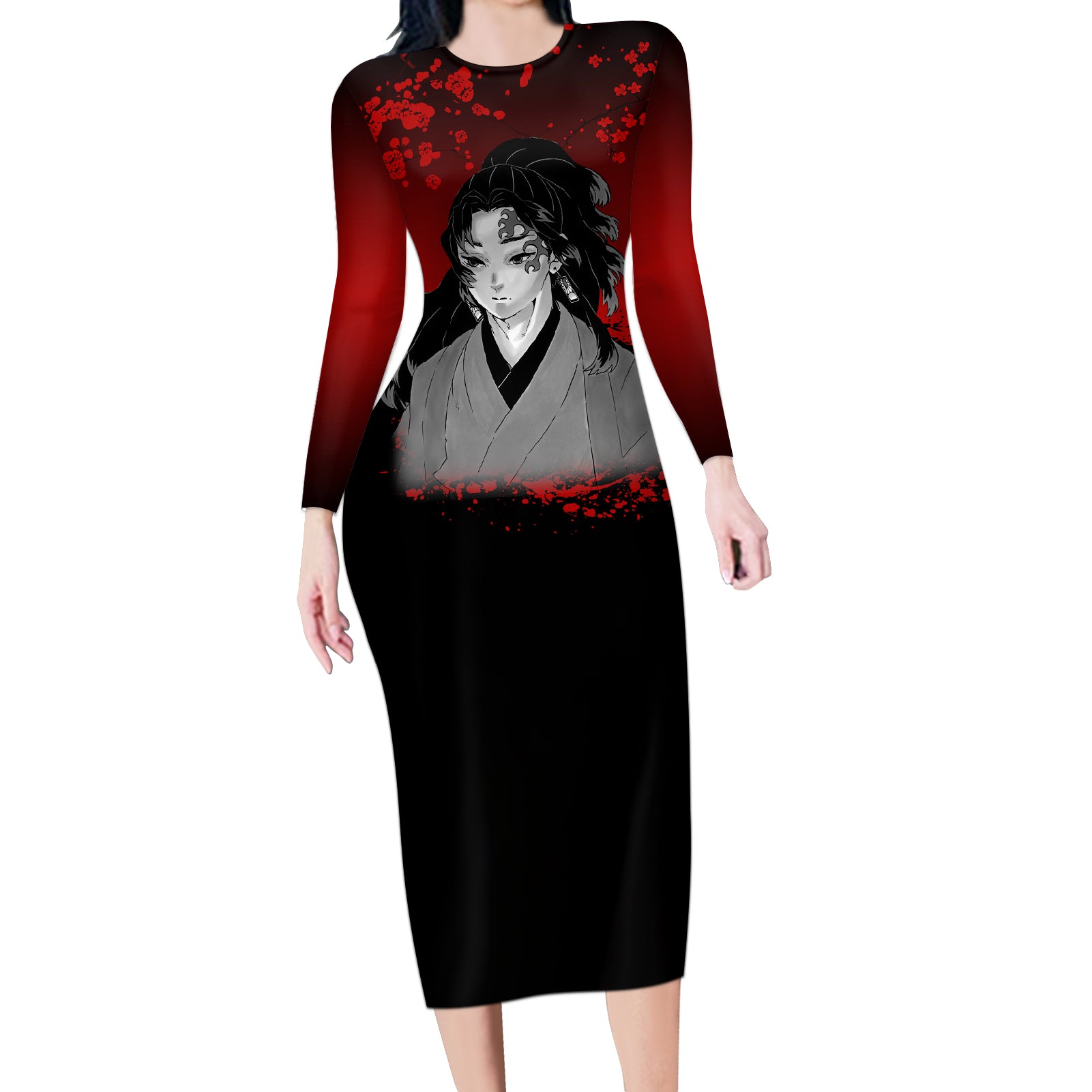 Yoriichi Tsugikuni - Japan Art Long Sleeve Bodycon Dress
