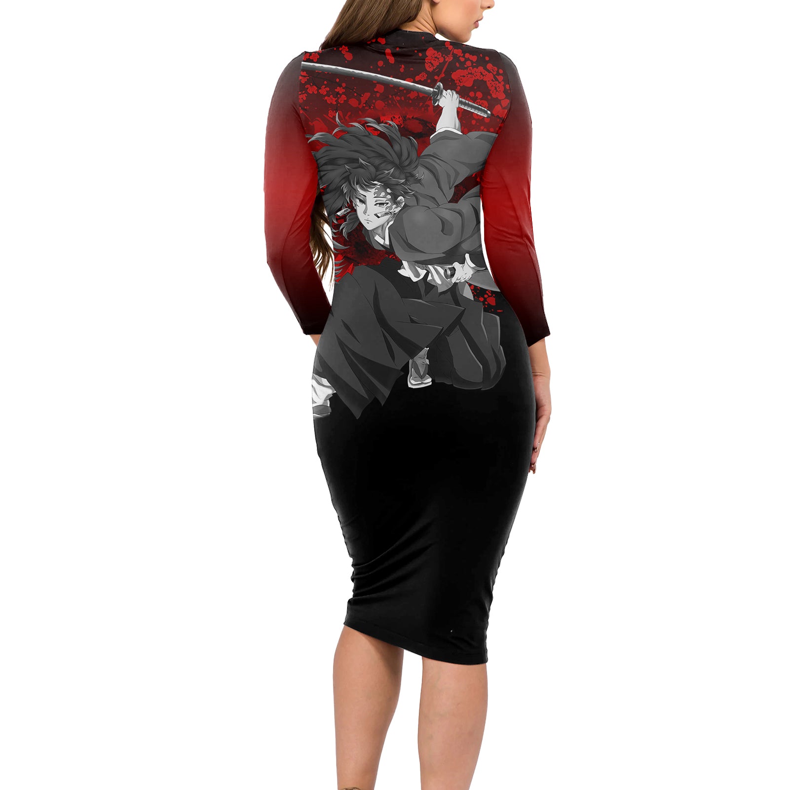 Yoriichi Tsugikuni - Japan Art Long Sleeve Bodycon Dress