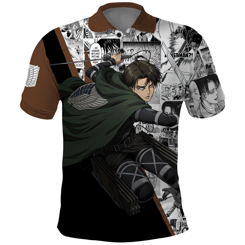 Levi Ackerman - Manga Style Polo Shirt