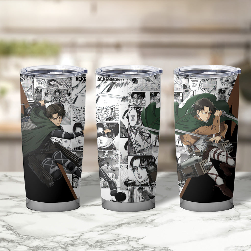 Levi Ackerman - Manga Style Tumbler Cup