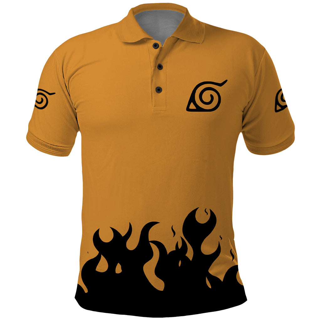 Kurama Sealing Eight Trigrams Symbol Polo Shirt Naruto