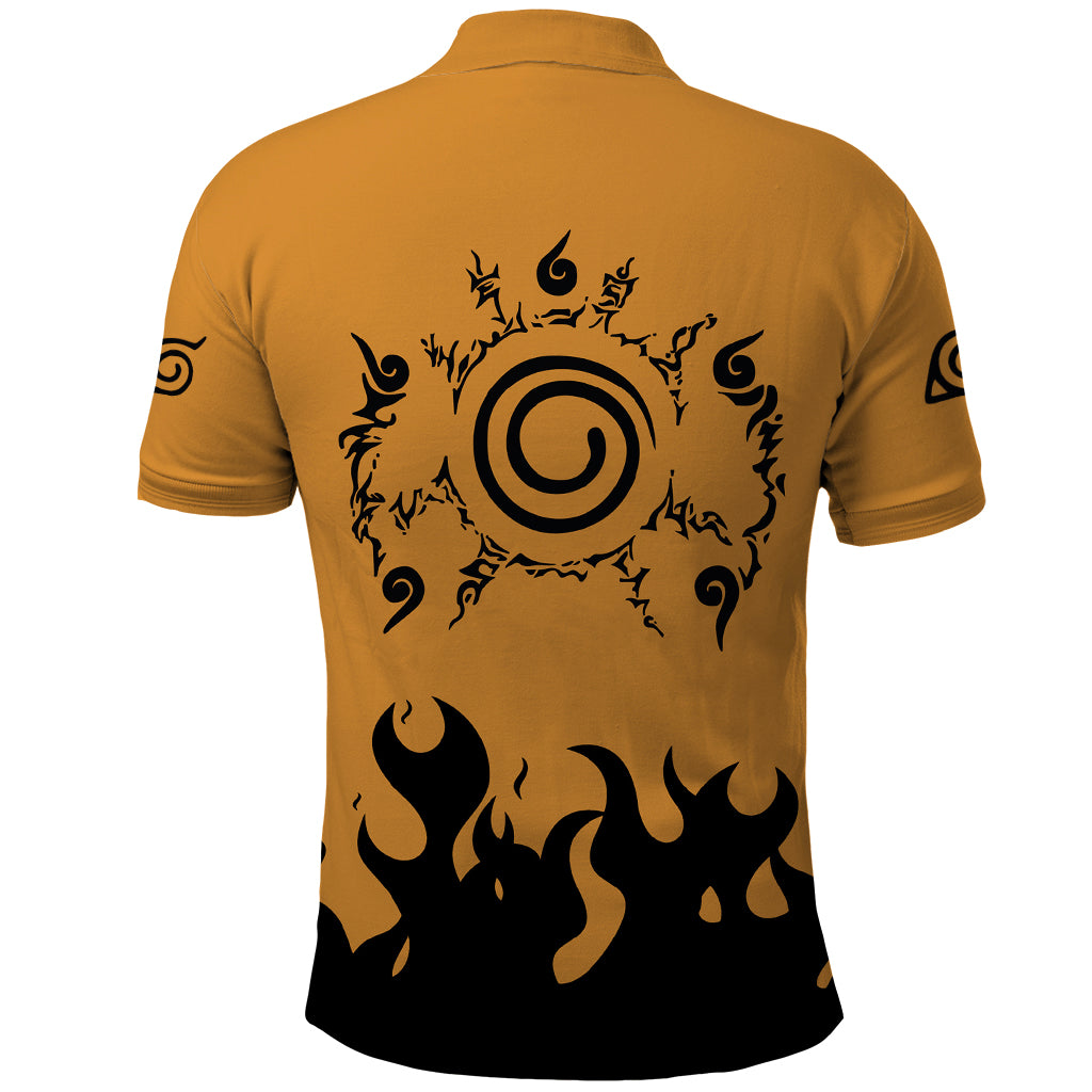 Kurama Sealing Eight Trigrams Symbol Polo Shirt Naruto