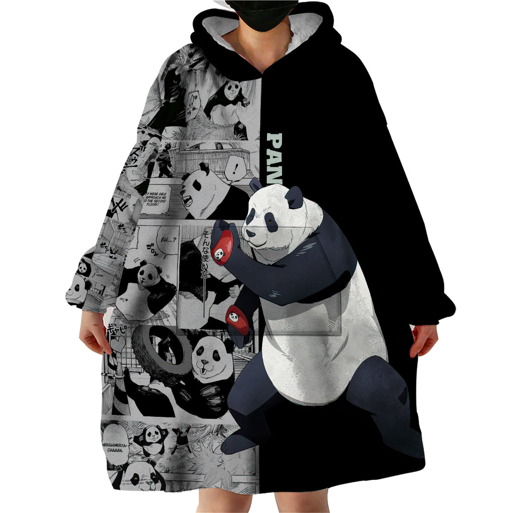 Panda Wearable Blanket Hoodie Jujustu Kaisen