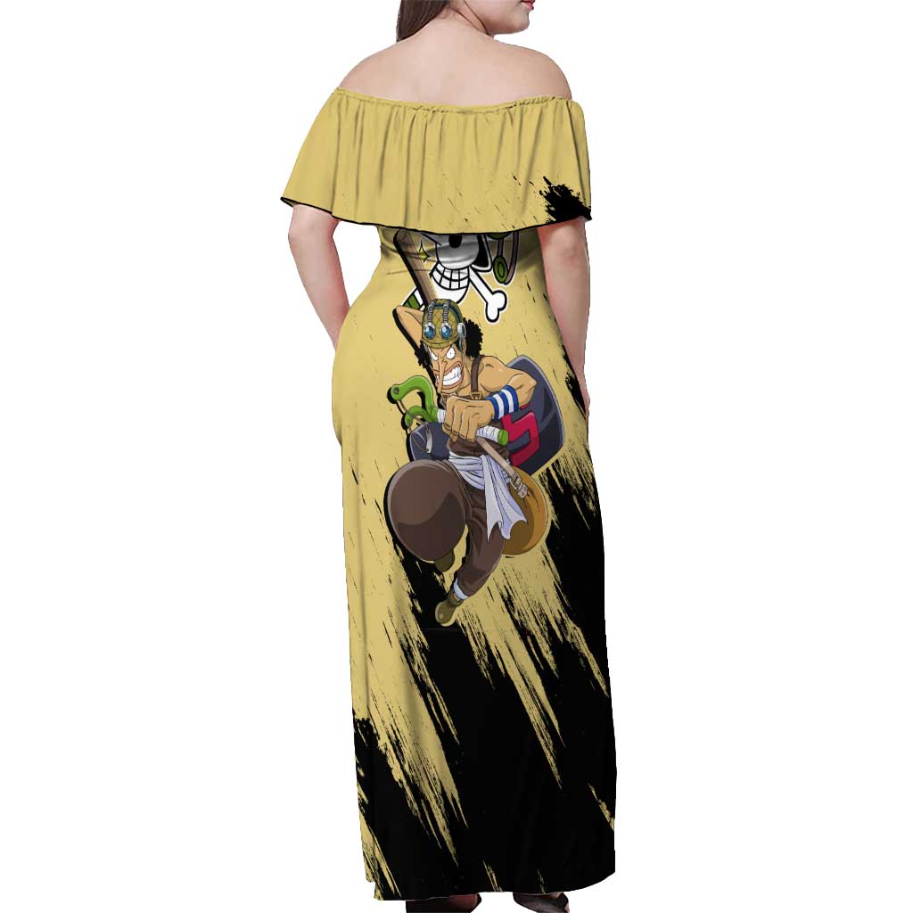 Usopp - One Piece Off Shoulder Maxi Dress Anime Style