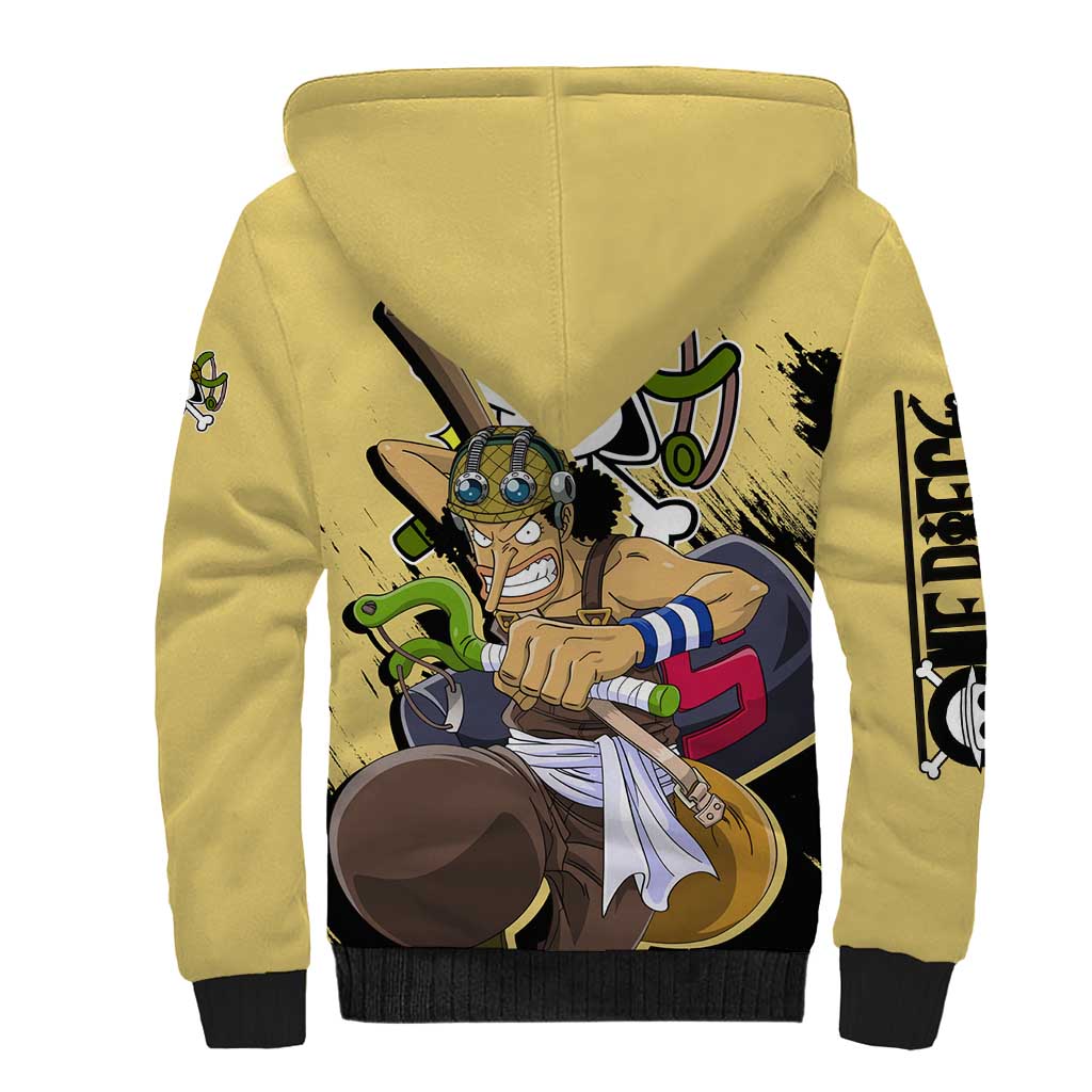 Usopp - One Piece Sherpa Hoodie Anime Style