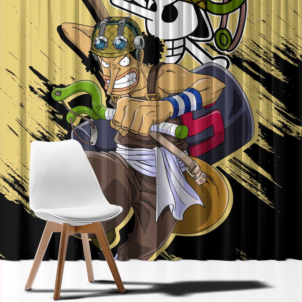 Usopp - One Piece Window Curtain Anime Style