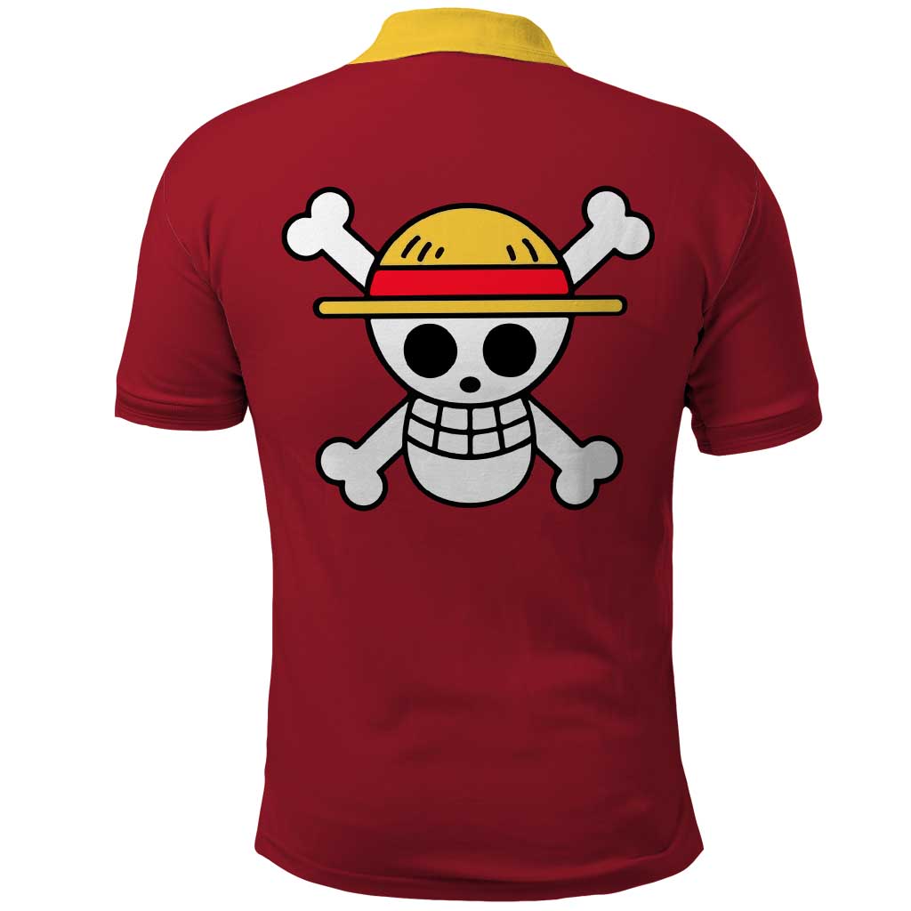Monkey D. Luffy - One Piece Polo Shirt Anime Uniform Style