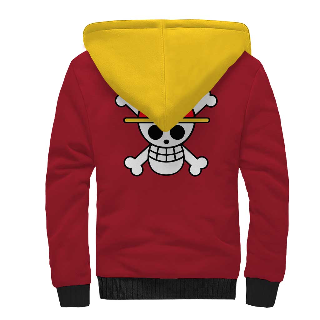 Monkey D. Luffy - One Piece Sherpa Hoodie Anime Uniform Style