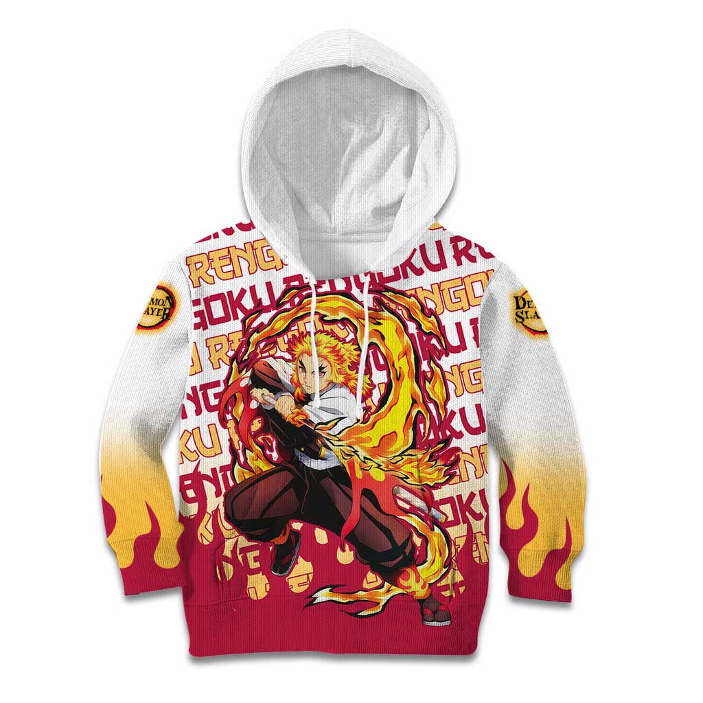Kyojuro Rengoku - Demon Slayer Kid Hoodie Anime Mix Pattern Style