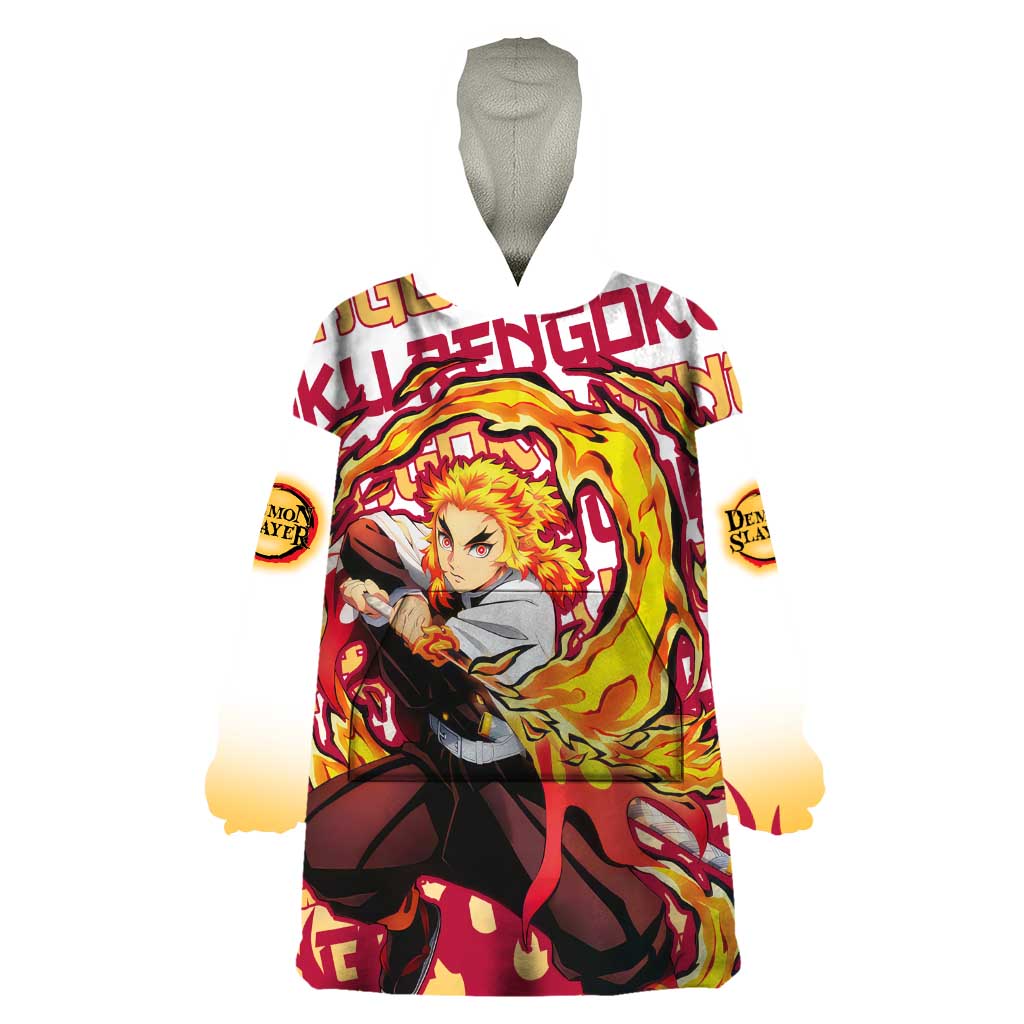 Kyojuro Rengoku - Demon Slayer Wearable Blanket Hoodie Anime Mix Pattern Style
