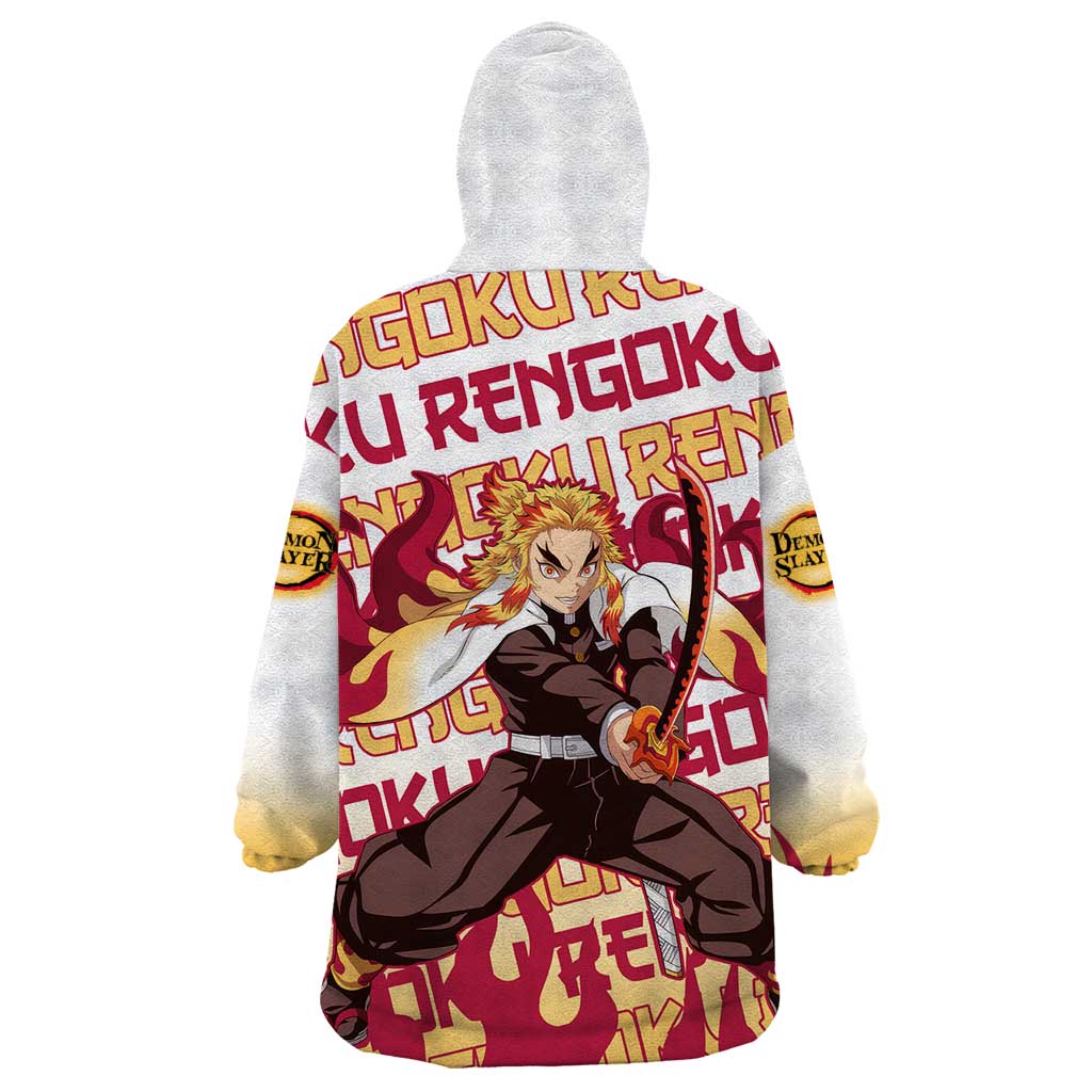Kyojuro Rengoku - Demon Slayer Wearable Blanket Hoodie Anime Mix Pattern Style
