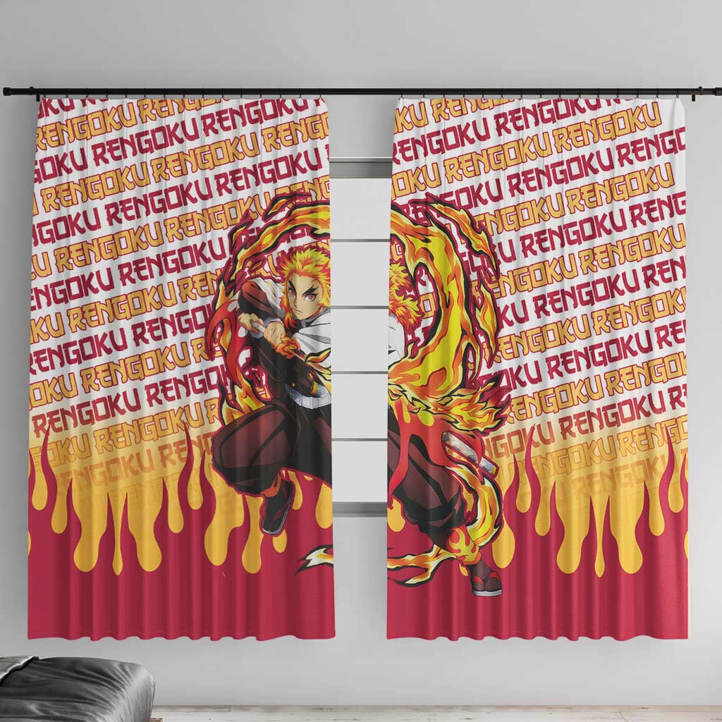 Kyojuro Rengoku - Demon Slayer Window Curtain Anime Mix Pattern Style
