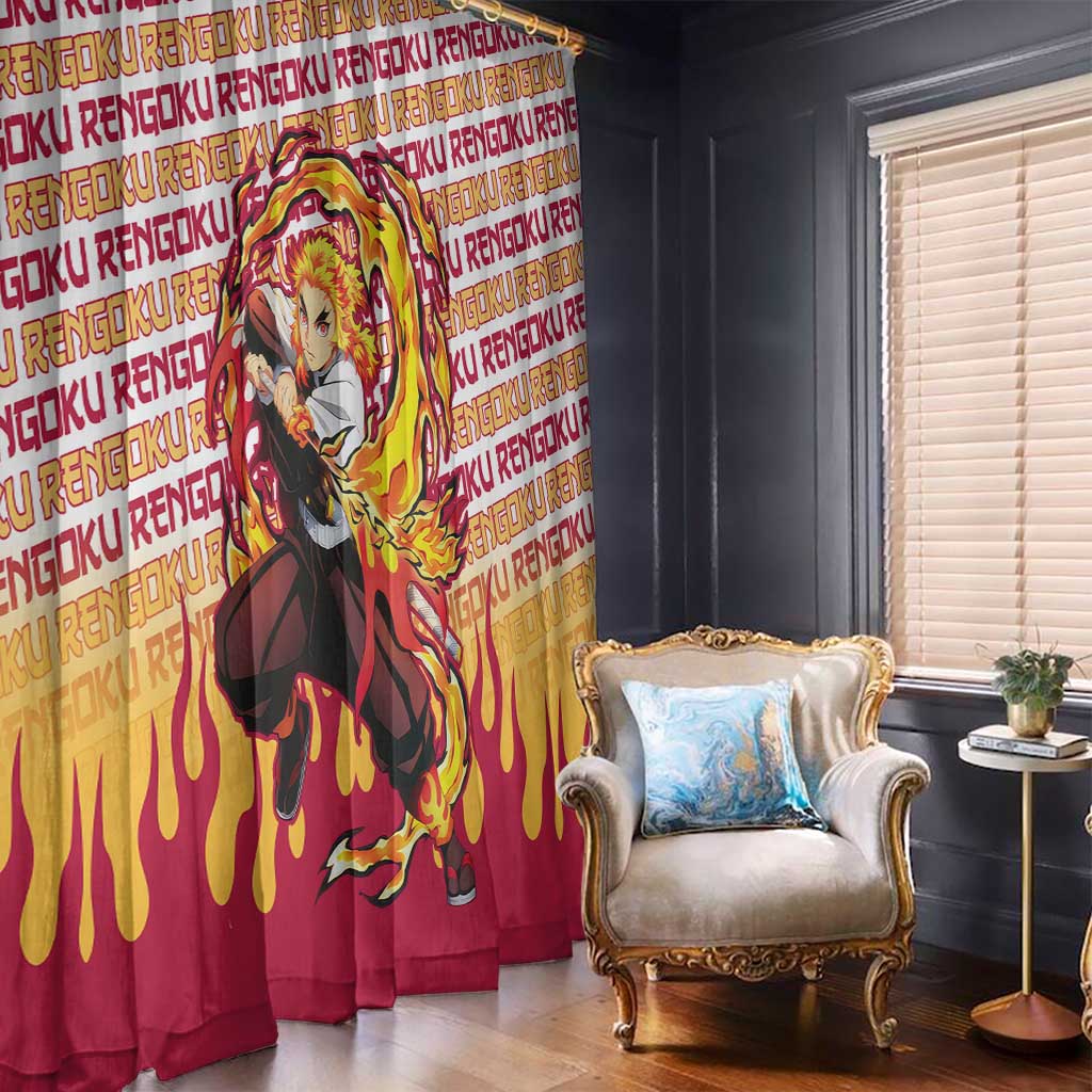 Kyojuro Rengoku - Demon Slayer Window Curtain Anime Mix Pattern Style