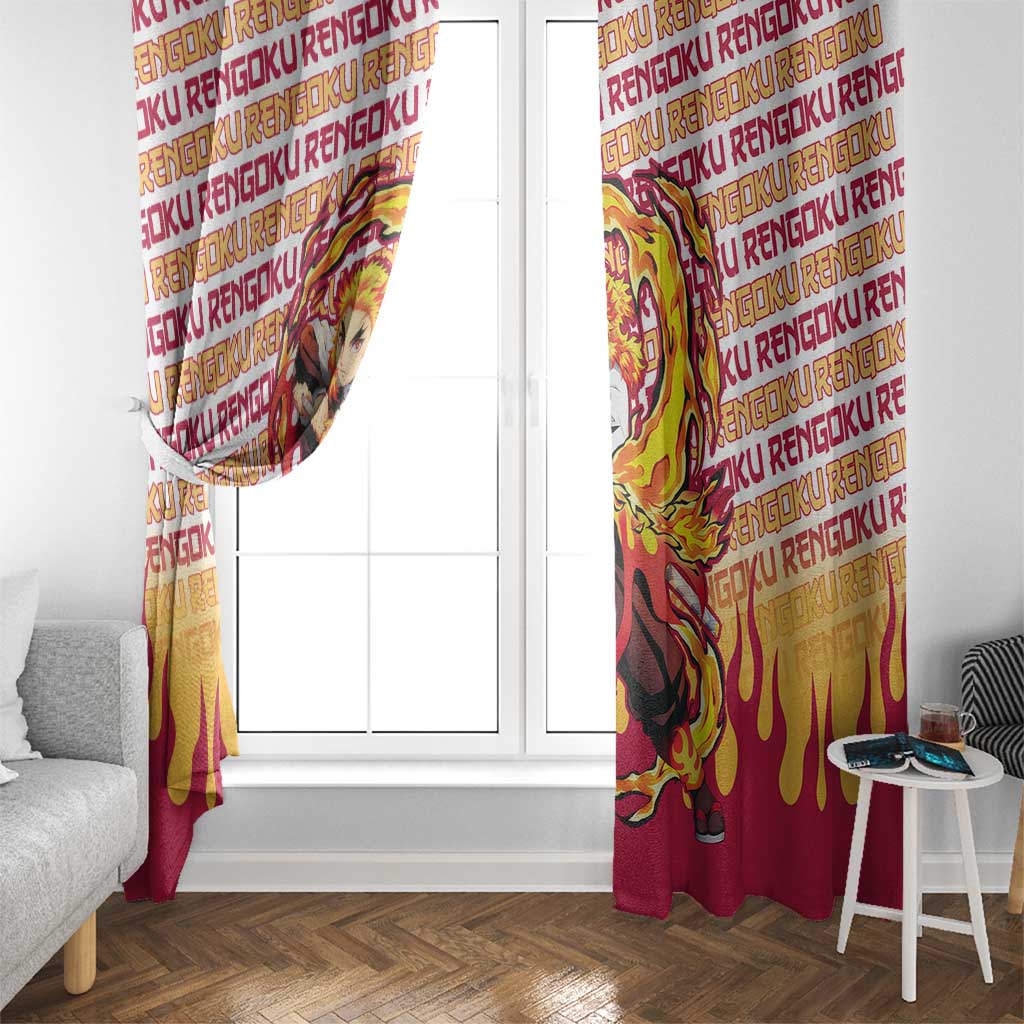 Kyojuro Rengoku - Demon Slayer Window Curtain Anime Mix Pattern Style