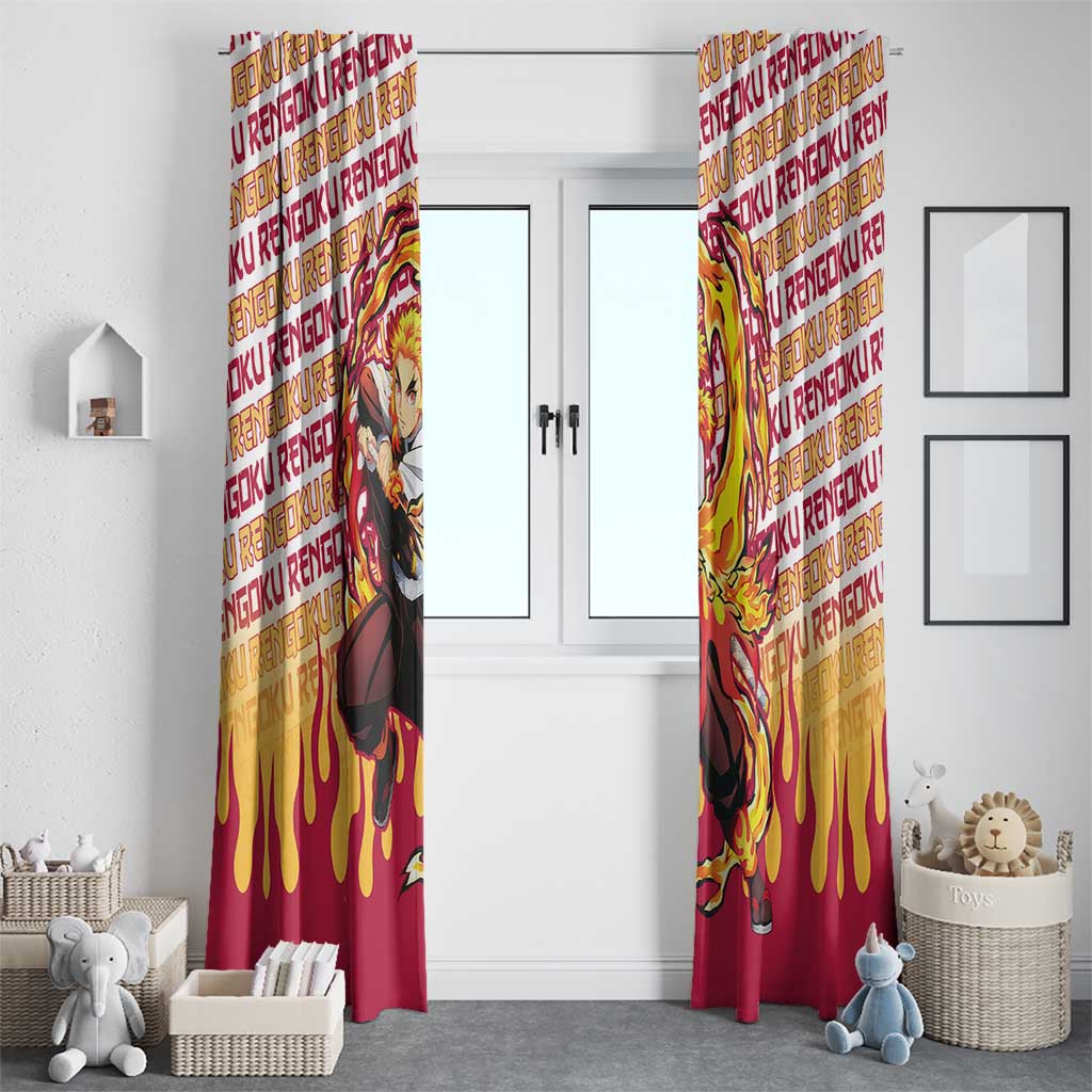 Kyojuro Rengoku - Demon Slayer Window Curtain Anime Mix Pattern Style
