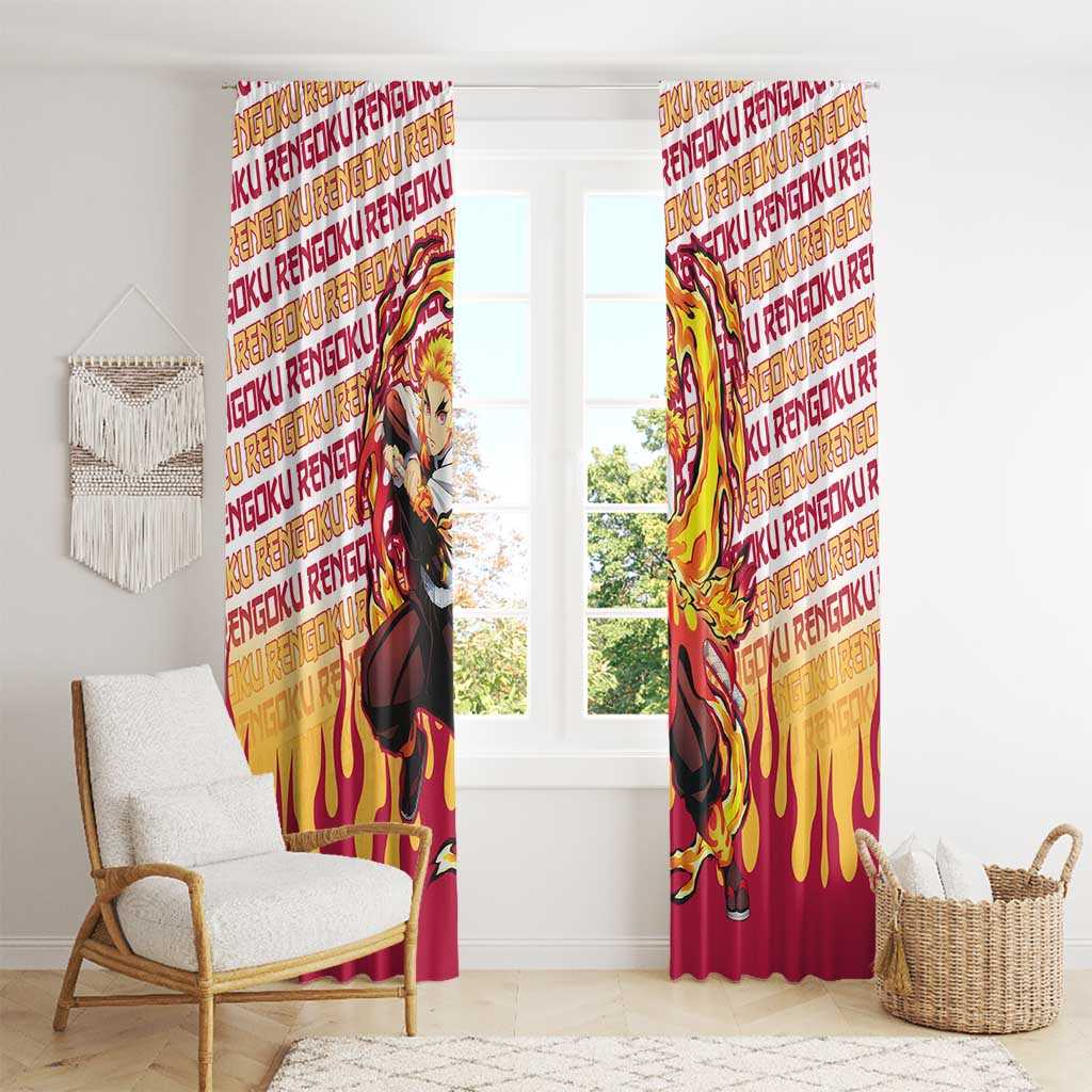 Kyojuro Rengoku - Demon Slayer Window Curtain Anime Mix Pattern Style