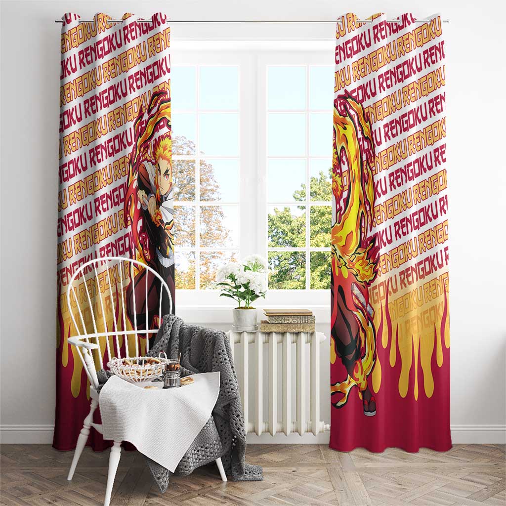 Kyojuro Rengoku - Demon Slayer Window Curtain Anime Mix Pattern Style