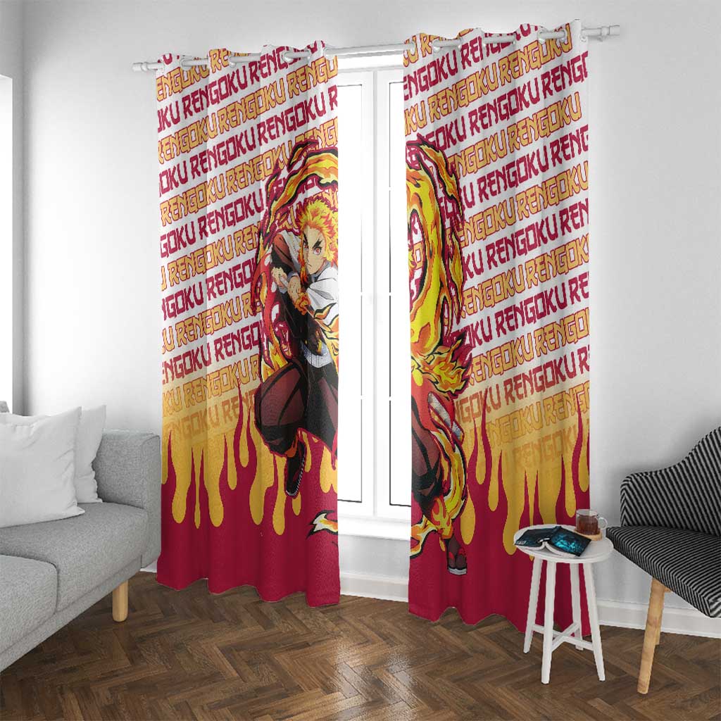 Kyojuro Rengoku - Demon Slayer Window Curtain Anime Mix Pattern Style
