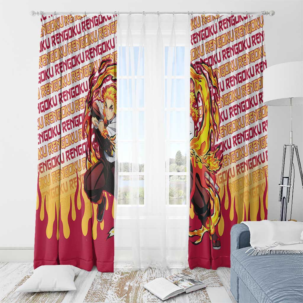 Kyojuro Rengoku - Demon Slayer Window Curtain Anime Mix Pattern Style