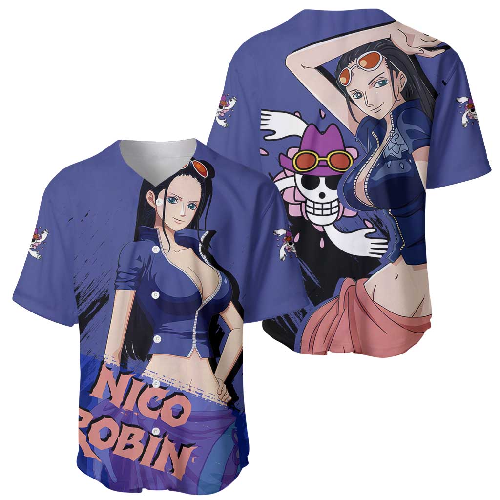 Nico Robin - One Piece Baseball Jersey Anime Style