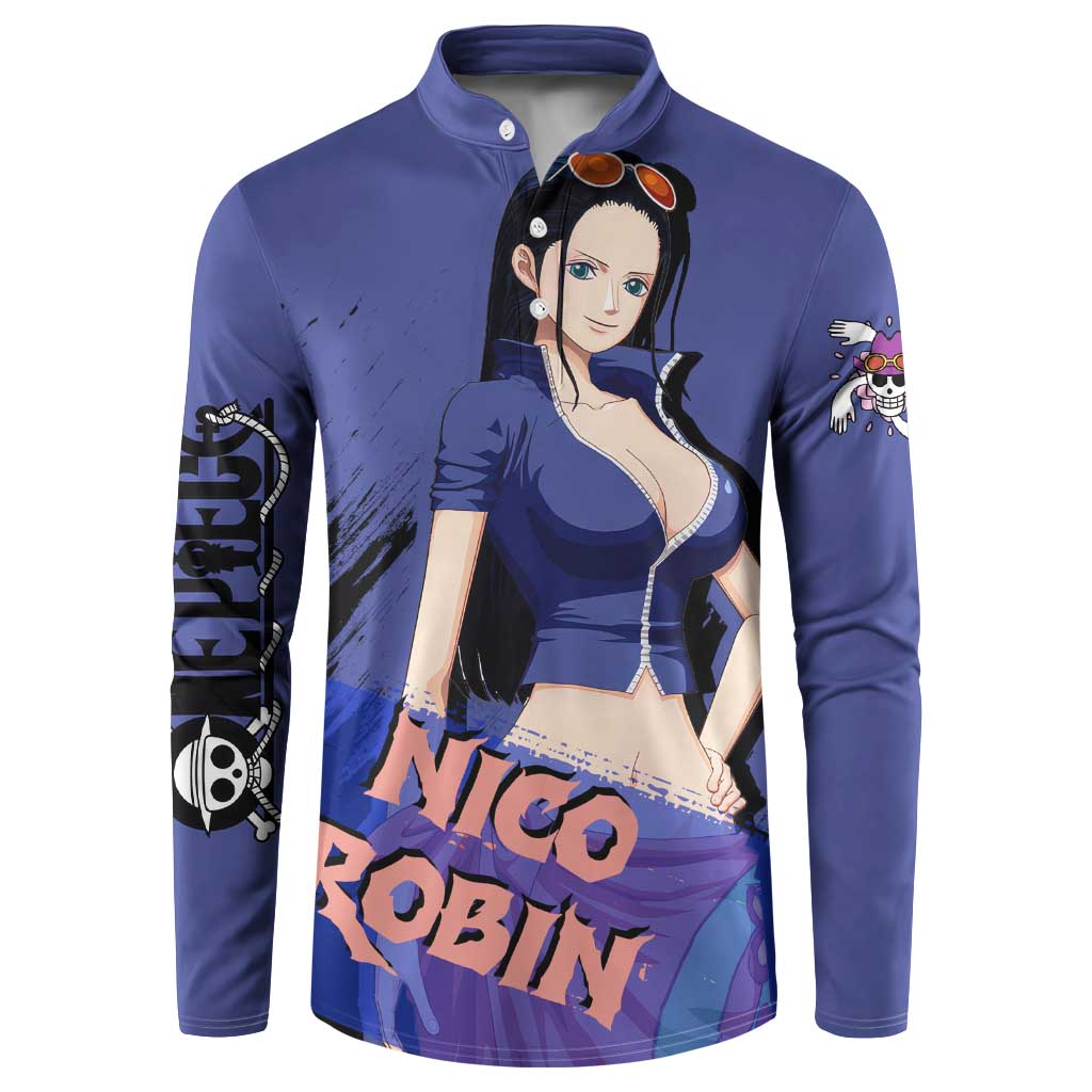 Nico Robin - One Piece Button Sweatshirt Anime Style