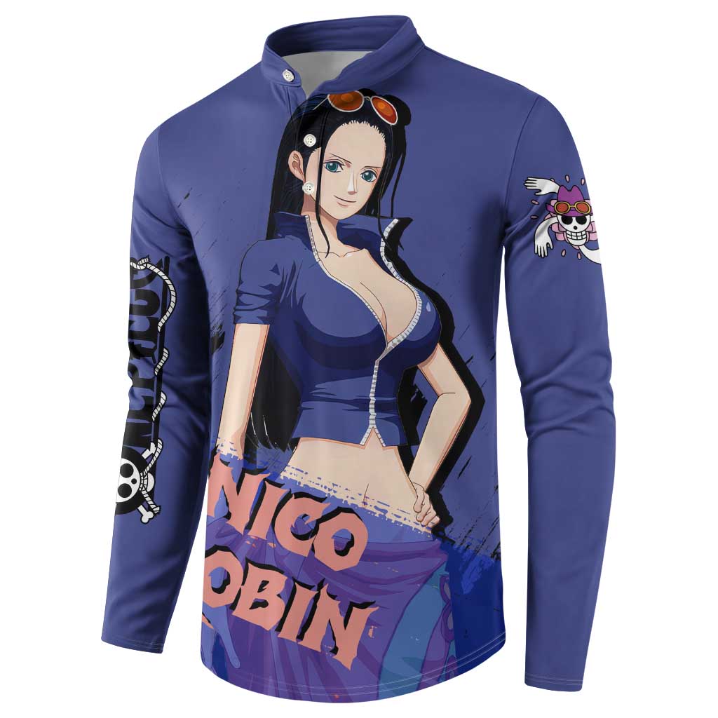 Nico Robin - One Piece Button Sweatshirt Anime Style
