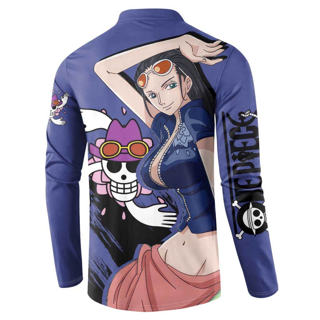 Nico Robin - One Piece Button Sweatshirt Anime Style