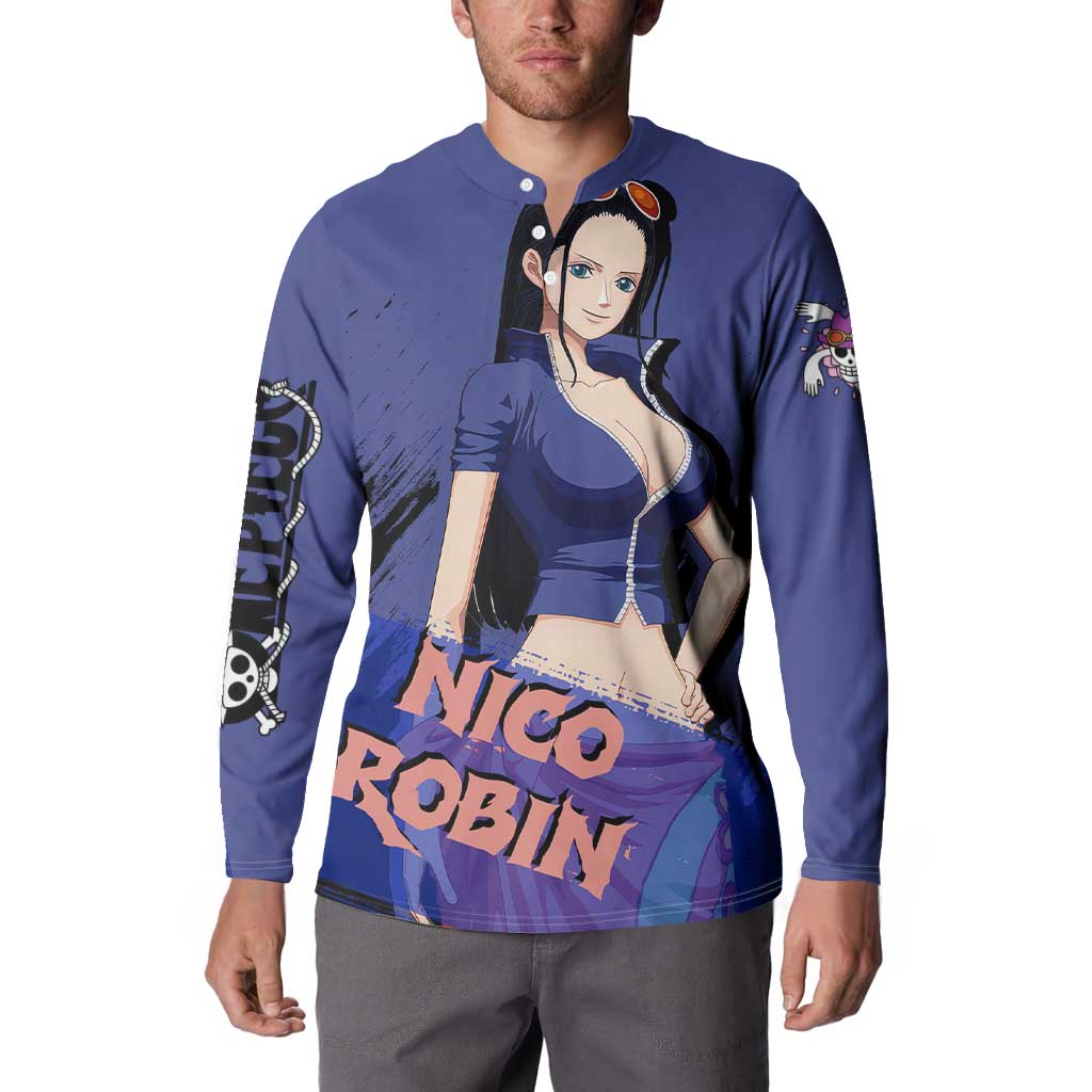 Nico Robin - One Piece Button Sweatshirt Anime Style