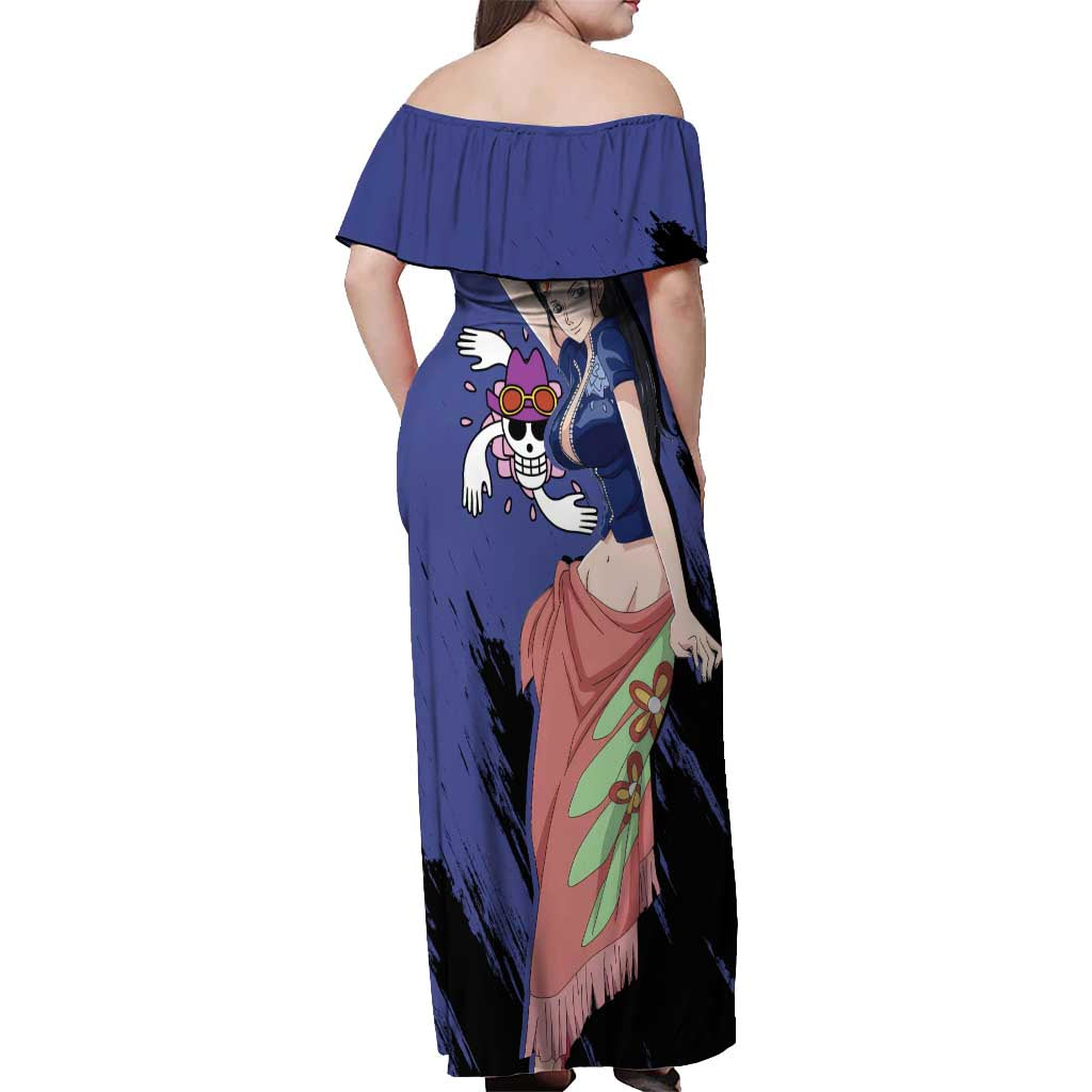 Nico Robin - One Piece Off Shoulder Maxi Dress Anime Style