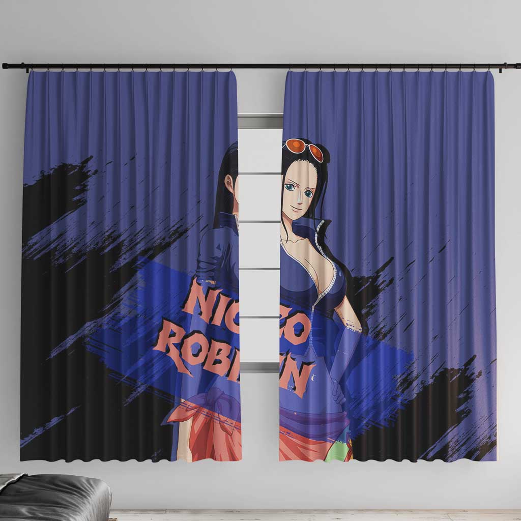 Nico Robin - One Piece Window Curtain Anime Style