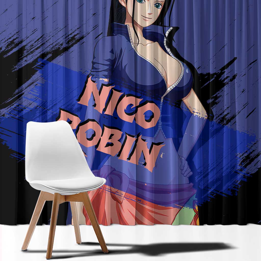 Nico Robin - One Piece Window Curtain Anime Style