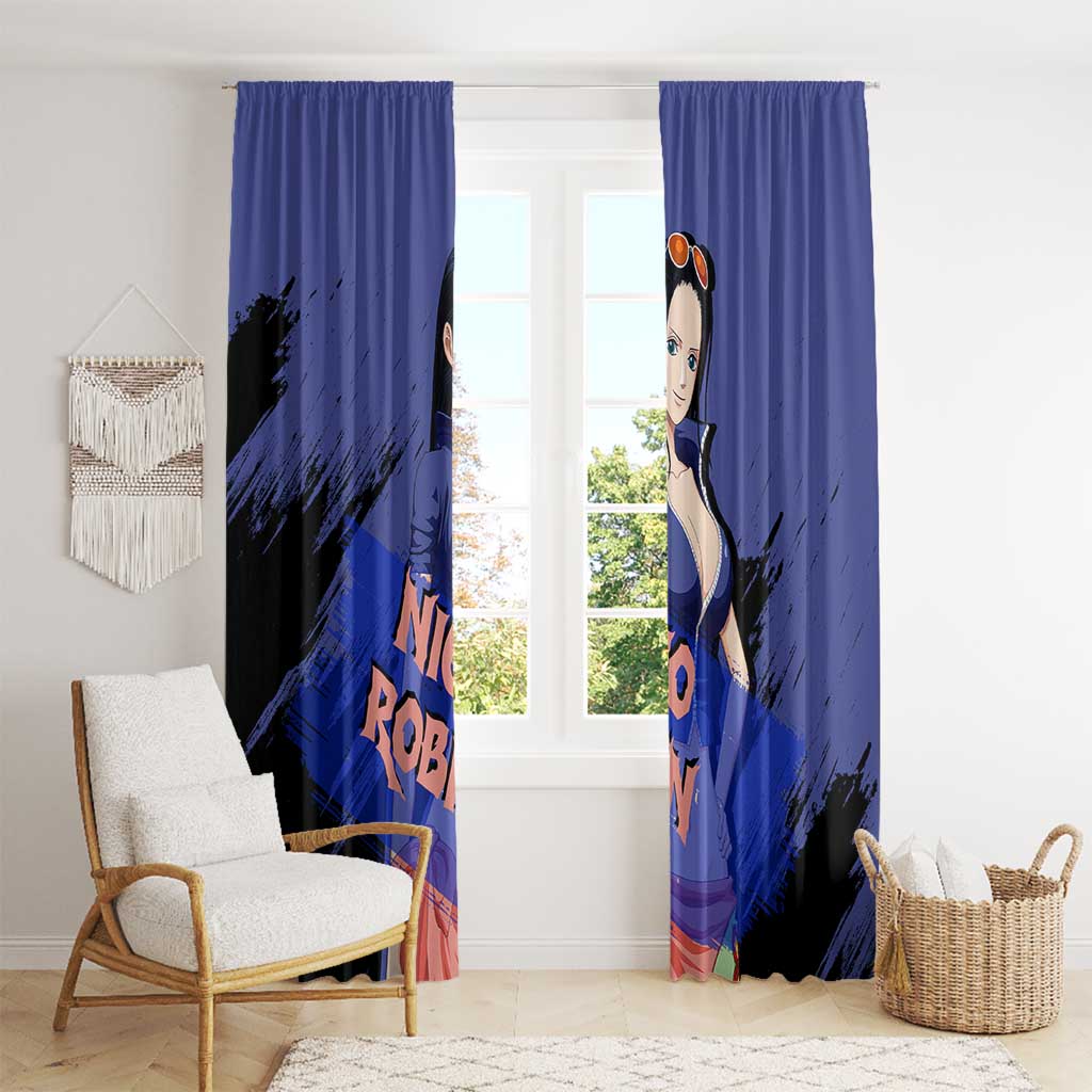 Nico Robin - One Piece Window Curtain Anime Style