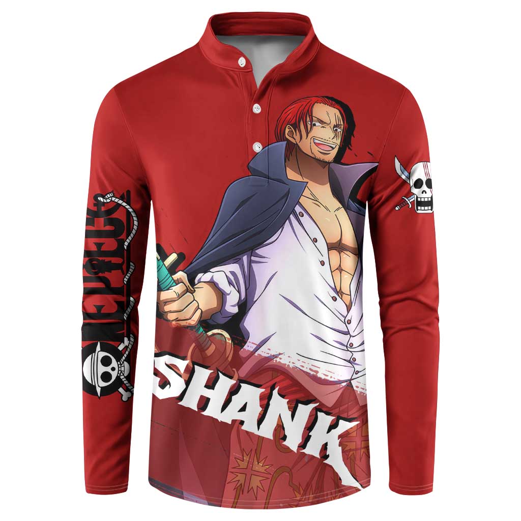 Emperor - Shank - One Piece Button Sweatshirt Anime Style